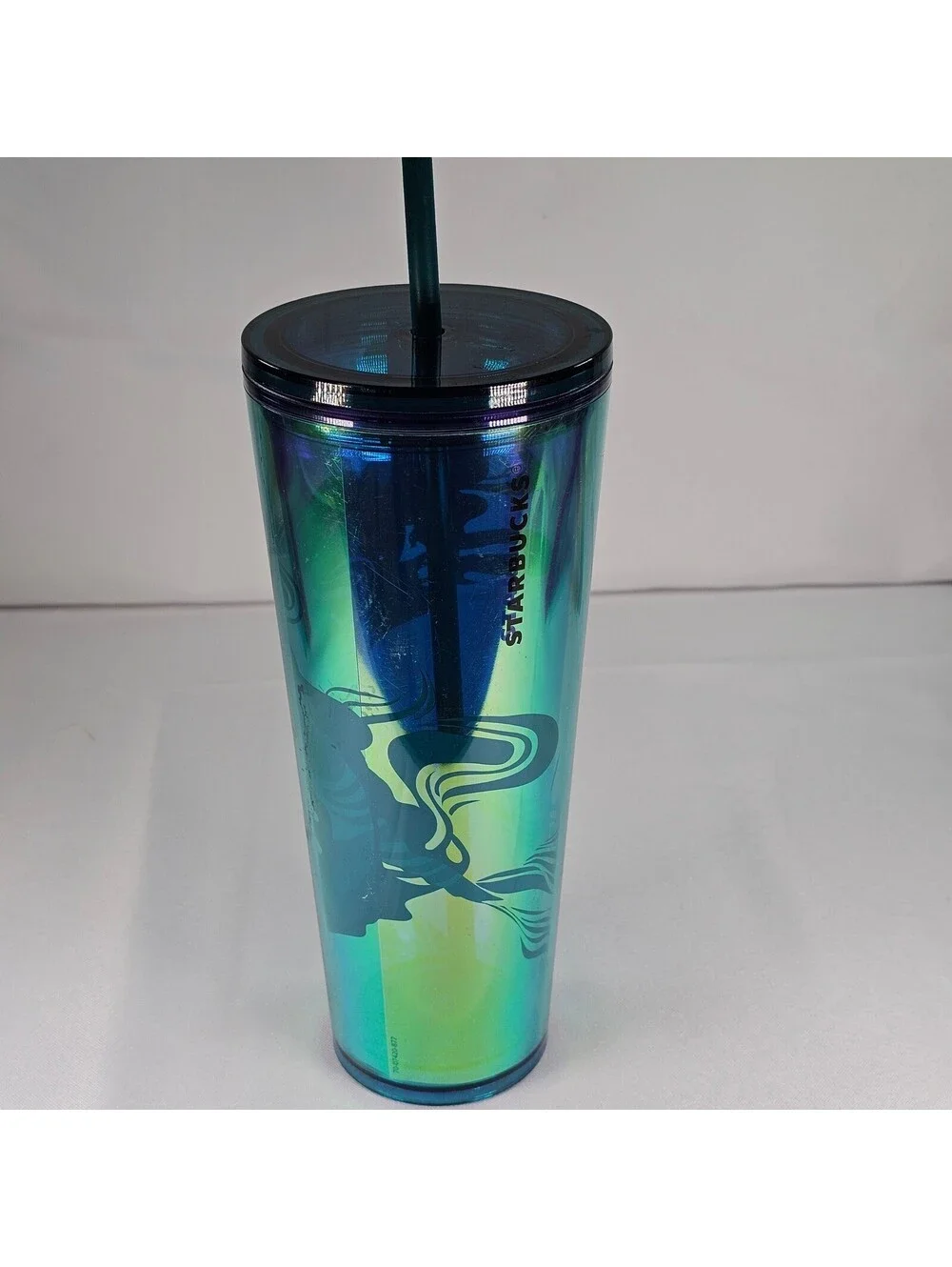 Starbucks 24oz Venti Iridescent Siren Cold Cup Tumbler Teal Purple 011140461 NEW